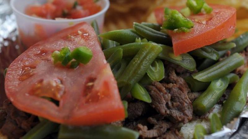 WASHINGTON, DC - NOVEMBER 30: Shown is the chacarero sandwich with grilled steak, green beans, tomatoes, and avocado at Paila Chilean Cafe and Grill on November 30, 2011 in Washington, D.C. (Photo by Ricky Carioti/The Washington Post)