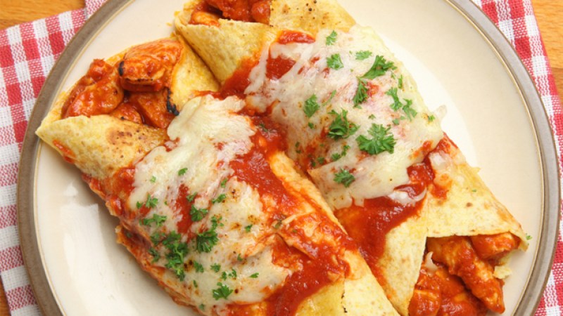 Enchiladas de pollo versión "ligera"