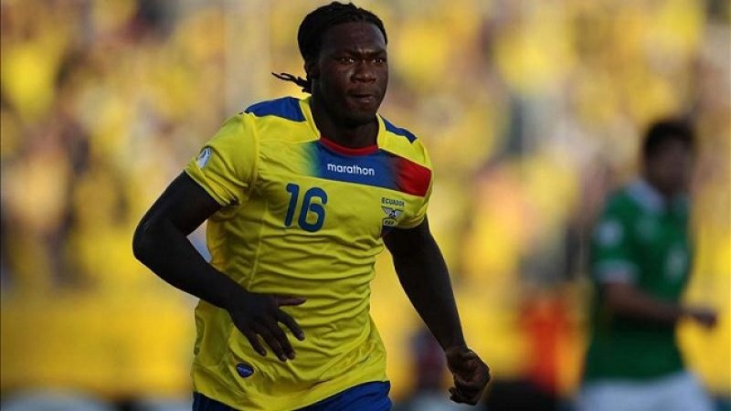 Felipe Caicedo, autor del gol de Ecuador.