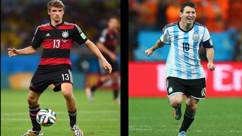 Thomas Müeller y Lionel Messi, los goleadores de Alemania y Argentina.