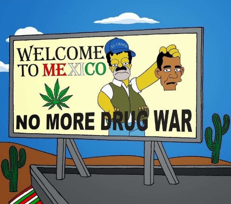 "El Chapo" al estilo Homer Simpson