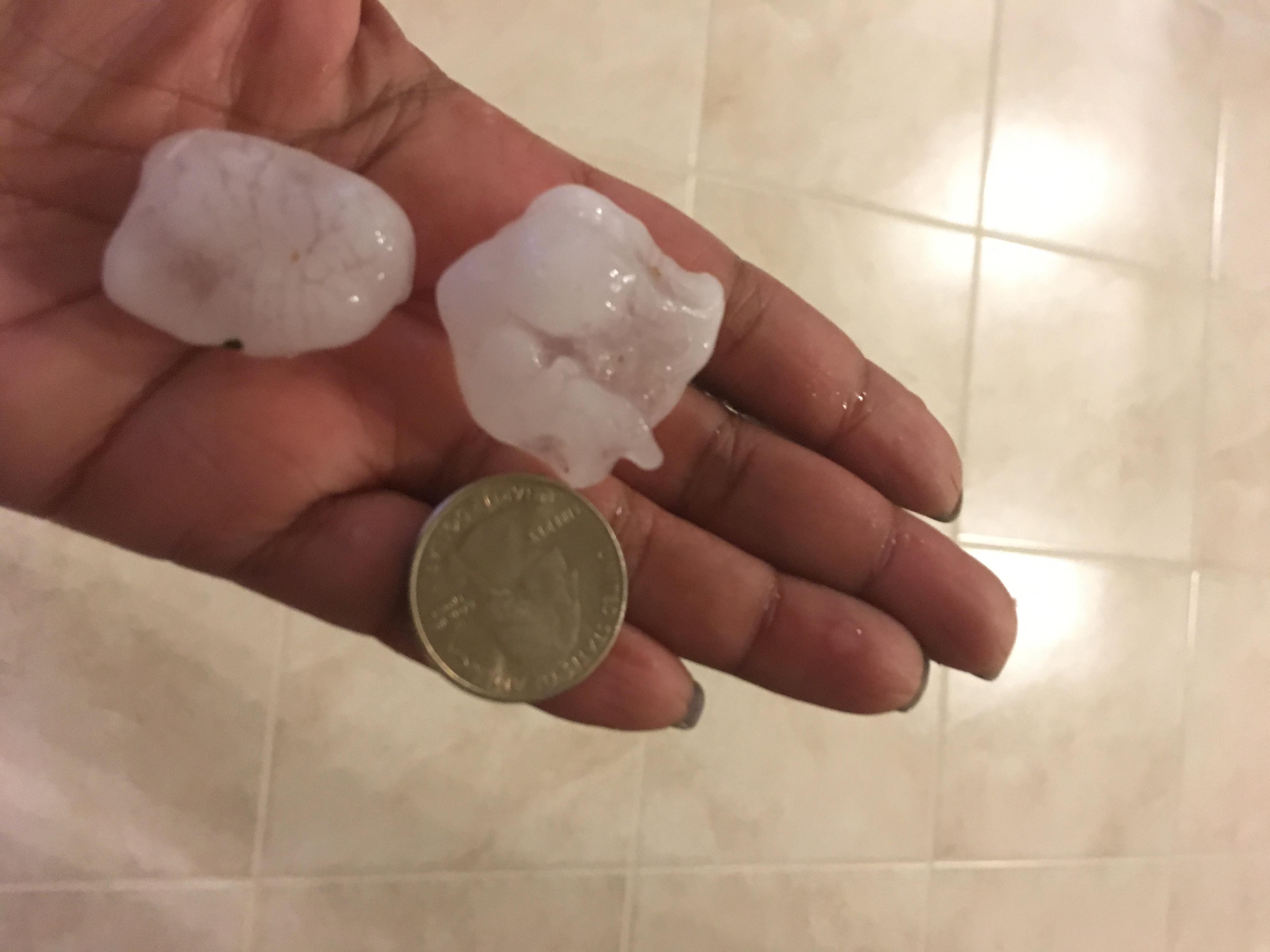Granizo en Little Elm, Texas