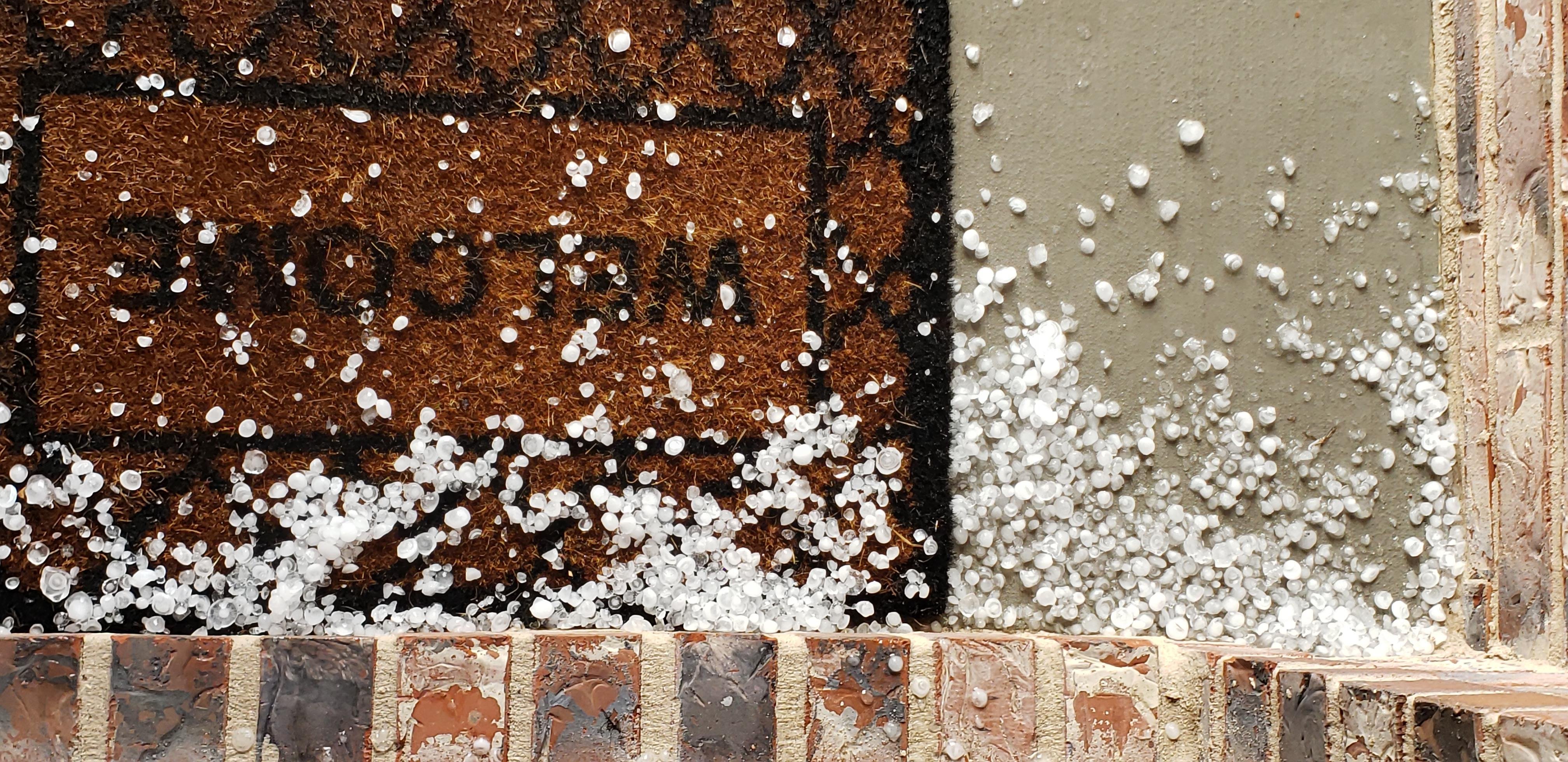 Granizo en Aubrey, Texas
