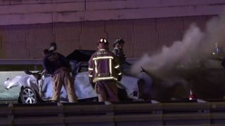 Texas Department of Public Safety troopers were called at about 3 a.m. to the crash in the northbound lanes of the Dallas North Tollway near I-635.