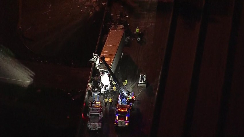 semi trucks wreck crash irving