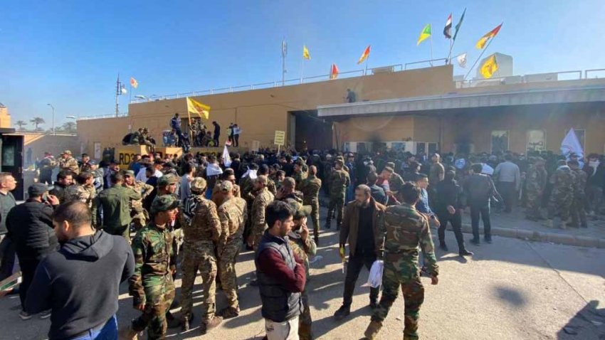 Violencia en embajada de EEUU en Irak