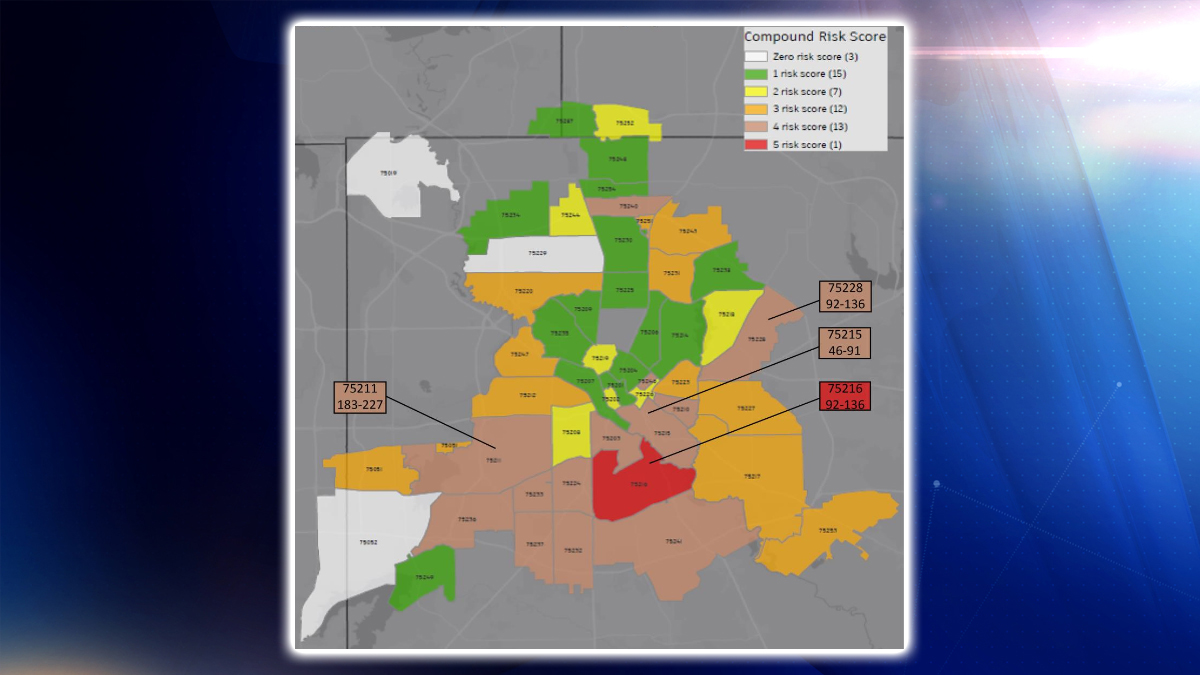 Zonas de alto riesgo en Dallas por el coronavirus Telemundo Dallas (39)