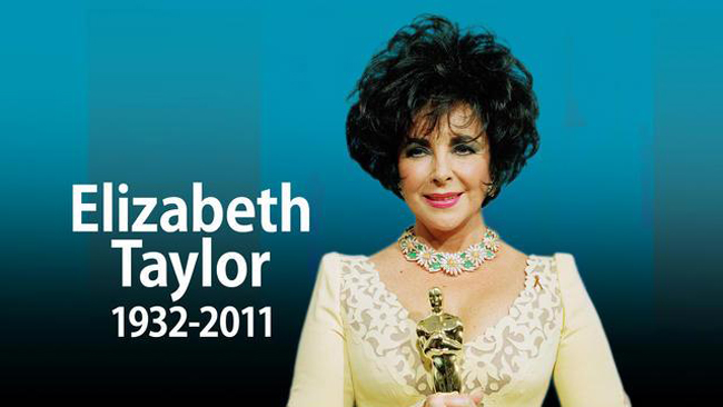 Marzo 23, 2011: Fallece la actriz de origen ingles Elizabeth Taylor producto de una deficiencia cardiaca. Tylor fue ganadora de dos premios Oscar.