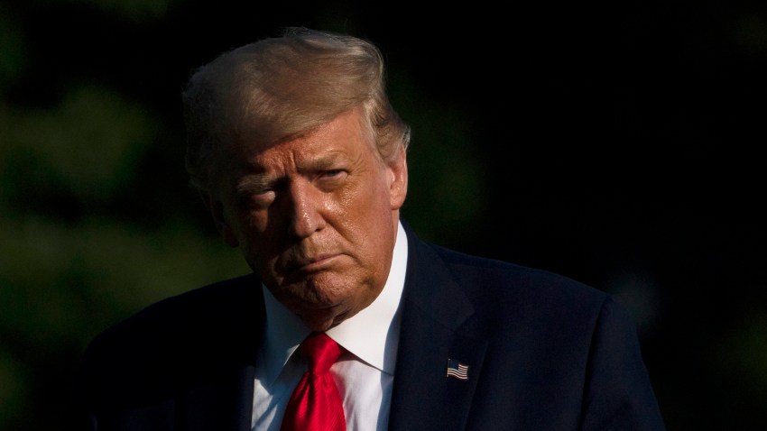 Donald Trump arrives at the White House after exiting Marine One, July 15, 2020, in Washington, D.C.