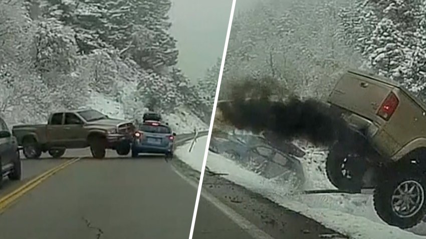 Aterrador accidente en carretera cubierta de nieve queda captado en video
