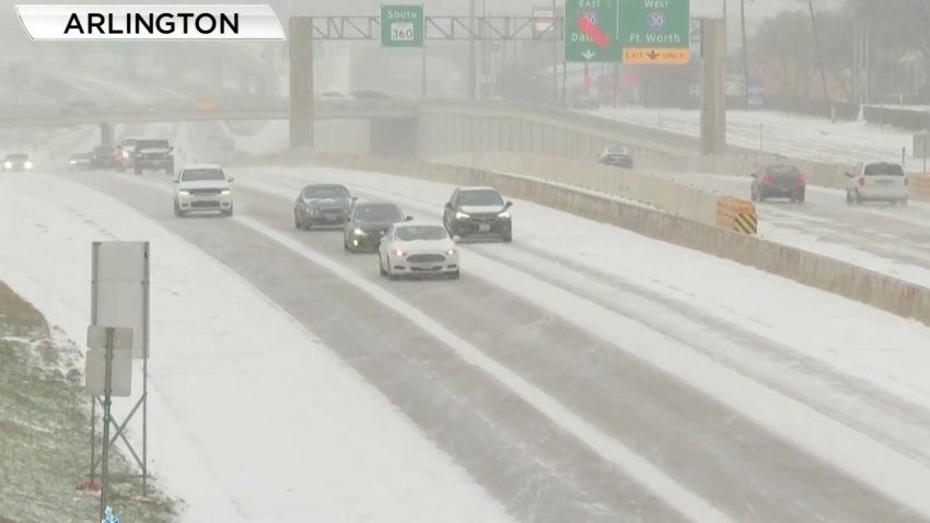Arlington bajo nieve: “La gente está manejando muy rápido”