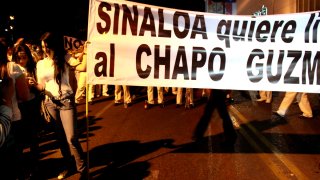 Marcha de apoyo al "Chapo" Guzmán