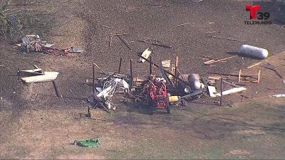 Imágenes captan daños de posible tornado en condado Fannin