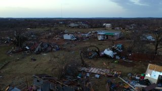 The unconfirmed tornado that hit Jacksboro Monday afternoon caused extensive damage, including to Jacksboro High School and Jacksboro Elementary School.