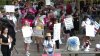 Protesta en Dallas a favor del derecho al aborto