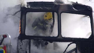 Incendio de autobús en India