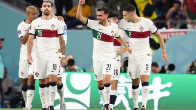 Ricardo Horta marca el primer gol de Portugal en el partido contra la República de Corea