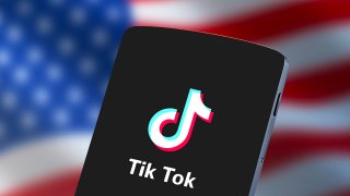 TikTok shown on a phone in Suqian, Jiangsu province, China, Jan 1, 2023.