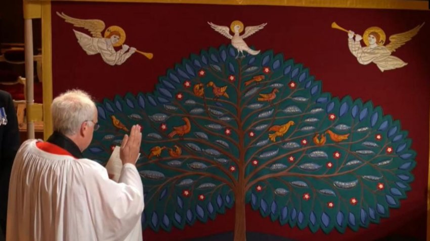 Así es la mampara que usarán para la unción de Charles III