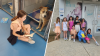 Niñas leen cuentos a perros en refugio de animales de Dallas