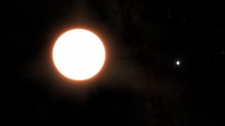 Recreación artística del exoplaneta LTT9779b en órbita alrededor de su estrella. El planeta tiene aproximadamente el tamaño de Neptuno y refleja el 80 por ciento de la luz que incide sobre él, lo que lo convierte en el mayor "espejo" conocido del Universo.