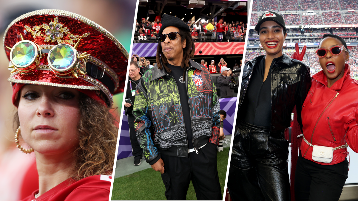Fotos: los fanáticos se ponen creativos y coloridos en el Super Bowl 2024