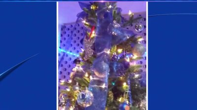 Familia de Duncanville decoró su árbol de Navidad con motivo de los Dallas Mavericks