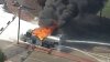Reabren calles tras incendio de camión en DeSoto
