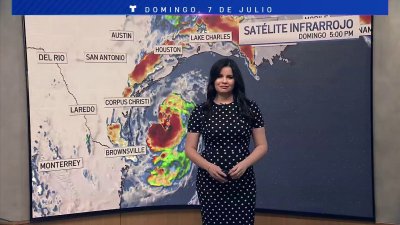 A horas de que Beryl toque la costa texana. Inicio de semana lluvioso