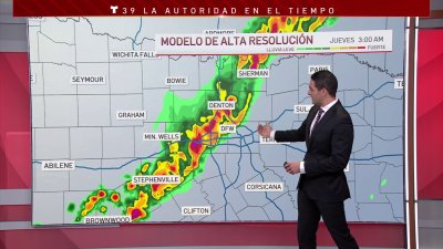 Potencial de tormentas para las próximas horas