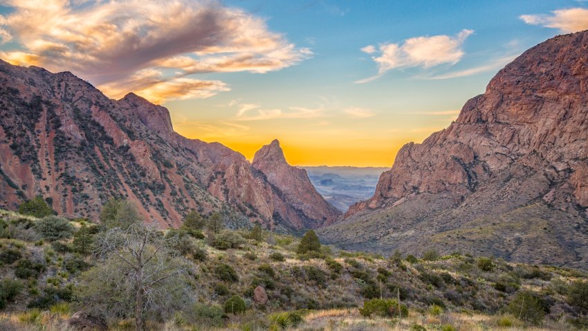 This is a classic view of The Window in the Chisos Mountains in Big Bend National Park