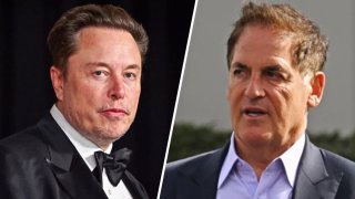 Batalla de multimillonarios: Elon Musk (i) financia a Trump mientras Mark Cuban apoya a Kamala Harris.