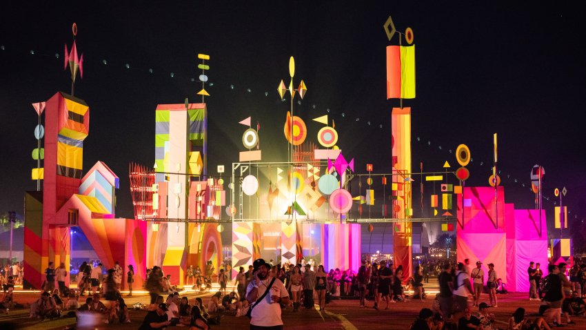 INDIO, CALIFORNIA – APRIL 21: (FOR EDITORIAL USE ONLY) A view of art installations during the 2024 Coachella Valley Music and Arts Festival at Empire Polo Club on April 21, 2024 in Indio, California. (Photo by Scott Dudelson/Getty Images for Coachella)