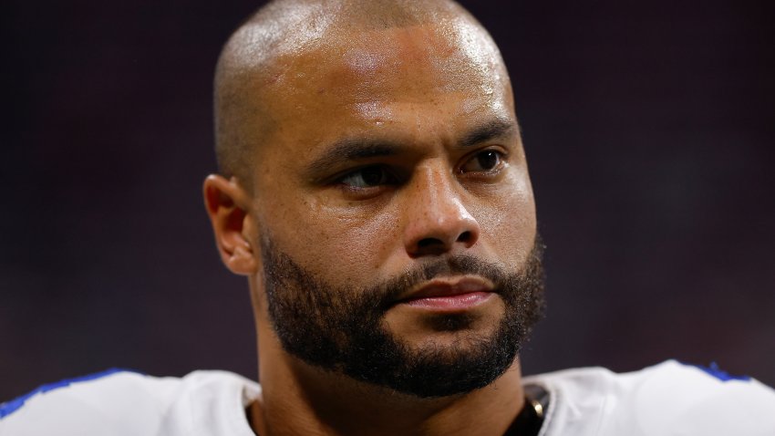 ATLANTA, GEORGIA – NOVEMBER 03: Dak Prescott #4 of the Dallas Cowboys looks on during the third quarter against the Atlanta Falcons at Mercedes-Benz Stadium on November 03, 2024 in Atlanta, Georgia. (Photo by Todd Kirkland/Getty Images)