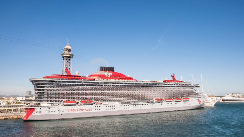 Mediterráneo, ferry GNV de Génova a Tánger, Vista del puerto de Barcelona, crucero Virgin voyages. (Foto de: Giovanni Mereghetti/UCG/Universal Images Group vía Getty Images)