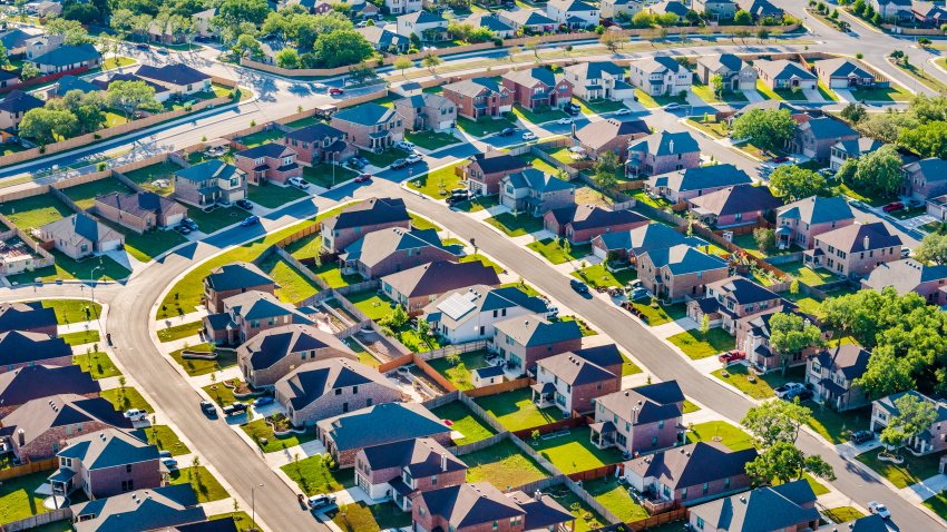 Barrio de viviendas suburbanas de San Antonio, Texas – vista aérea