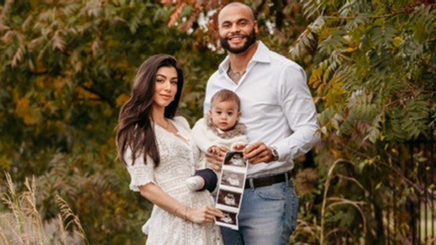 Dallas Cowboys quarterback Dak Prescott and his fiancee Sarah Jane Ramos are expecting their second child in May 2025.