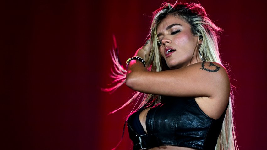 Colombian singer Karol G performs during the Rock in Rio music festival in the Rio 2016 Olympic Park in Rio de Janeiro, Brazil, on September 20, 2024. (Photo by MAURO PIMENTEL / AFP) (Photo by MAURO PIMENTEL/AFP via Getty Images)