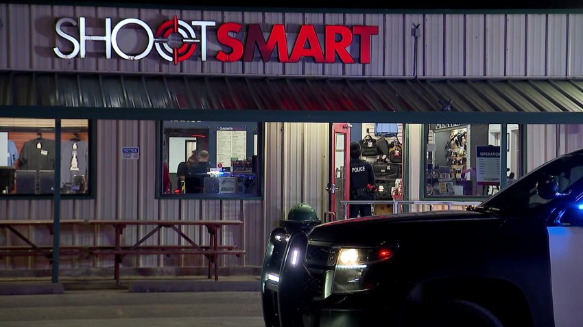 Fort Worth police investigate an accidental shooting at a gun range on Monday, Dec. 30, 2024.