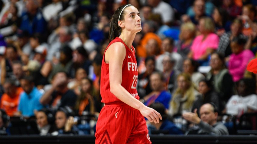 UNCASVILLE, CT – SEPTEMBER 25: Indiana Fever guard Caitlin Clark (22) looks on during game 2 of the first round of the WNBA Playoffs between the Indiana Fever and the Connecticut Sun on September 25, 2024, at Mohegan Sun Arena in Uncasville, CT. (Photo by Erica Denhoff/Icon Sportswire via Getty Images)