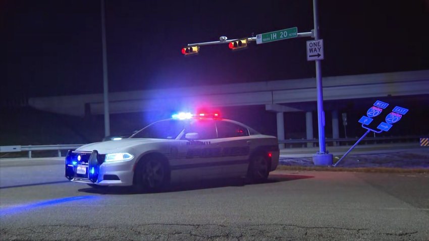 Mesquite Police working crash at Interstate 20