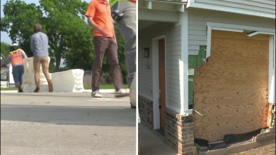 Hacen solución temporal para evitar accidentes en glorieta de Oak Cliff