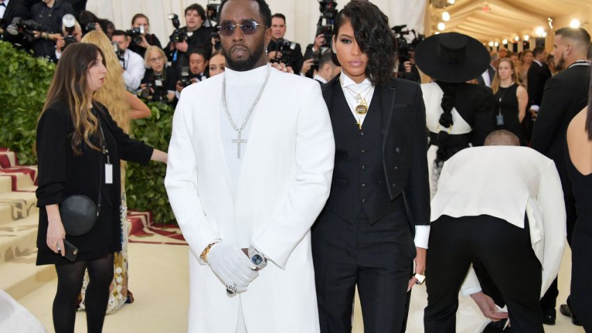 NEW YORK, NY – MAY 07: Sean “Diddy” Combs and Cassie attends the Heavenly Bodies: Fashion & The Catholic Imagination Costume Institute Gala at The Metropolitan Museum of Art on May 7, 2018 in New York City. (Photo by Neilson Barnard/Getty Images)