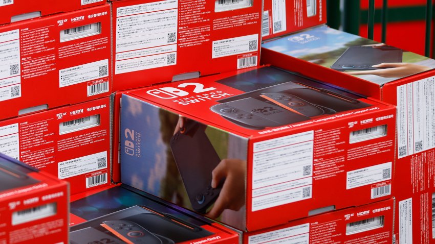 Nintendo Co. Switch 2 game consoles at a Bic Camera Inc. electronics store in Tokyo, Japan, on Thursday, June 5, 2025. Nintendo Co. fans from Tokyo to Manhattan stood in line for hours to be among the first to get a Switch 2, fueling one of the biggest global gadget debuts since the iPhone launches of yesteryear. Photographer: Kiyoshi Ota/Bloomberg via Getty Images
